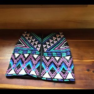 Aztec Print Mini Skirt